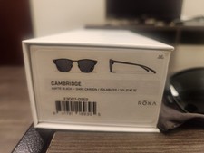 Roka Cambridge Sunglasses Matte Black/Silver Frame - Black Mirror Lens w/ Case