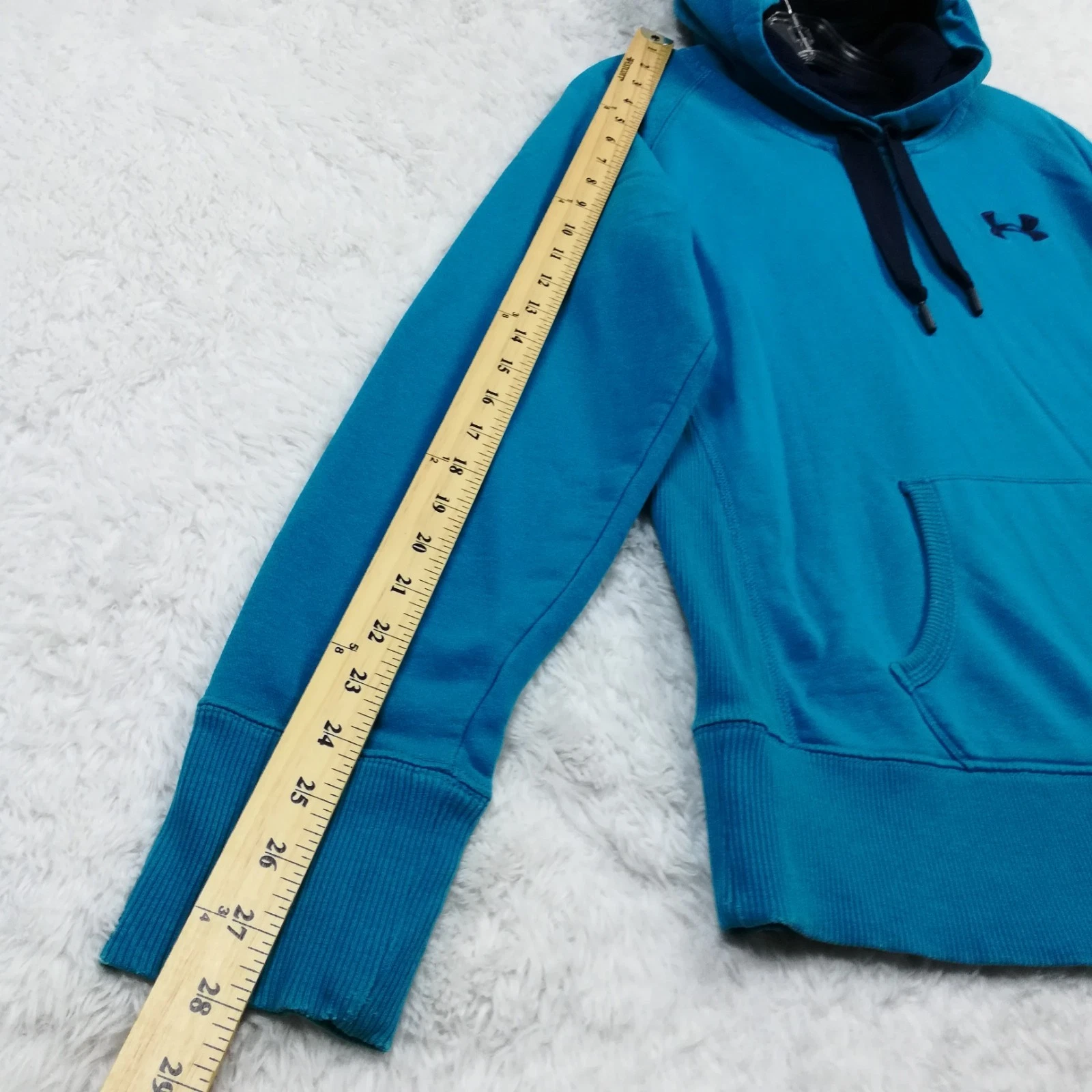 VETEMENTS Under Armour Felpa Donna con Cappuccio Storm Vestibilità Larga Blu Navy Pullover M