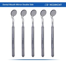 5 PCS Dental Mouth Mirror Double Sided, Tooth Examination Instrument, S.Steel CE