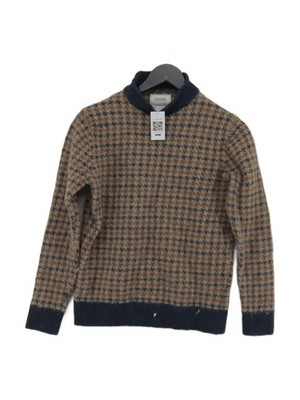 Joules Herren Pullover L Mehrfarbig Kariert Wolle mit Nylon Mock Neck Pulli