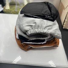 Pet Parents 3PK Male Dog Washable Reusable Belly Bands+Extendrs Rust Grey Blk S