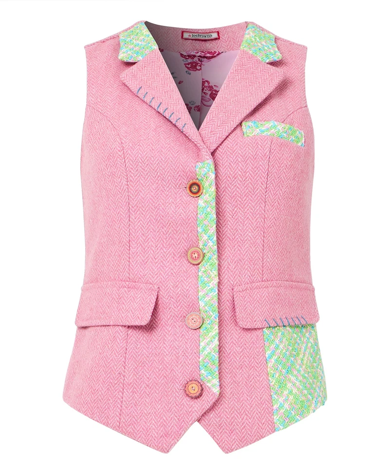 Joe Browns Women's Tweed Patch Waistcoat - Image 2 of 4