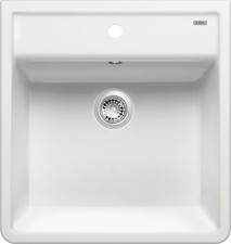 Blanco PANOR 60 1 Bowl Ceramic Crystal White Glossy Inset Kitchen Sink - 514486