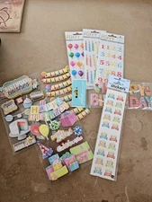 Birthday Stickers Lot: Paper House & Jolee's Boutique