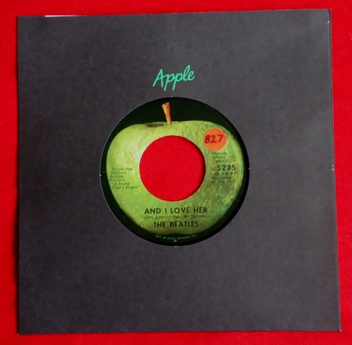 THE BEATLES - AND I LOVE HER - F12/J15 USA 1971 ISSUE 7" VINYL VG/EX