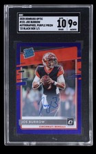 RARE 1 of 1 Rookie Auto - Joe Burrow - 2020 Donruss Optic RR Purple Prizm 