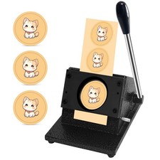1.26"/32mm Button Paper Cutter, 1.73  /44mm Diameter Circle Cutter, 1.73  Circl...
