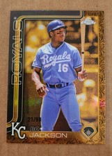 2025 Topps Gilded Collection Bo Jackson Chrome Gold /99 #54 Kansas City Royals