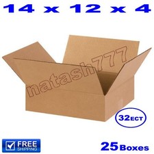 25 - 14x12x4 Cardboard Boxes 32-ECT Mailing Packing Shipping Corrugated Carton