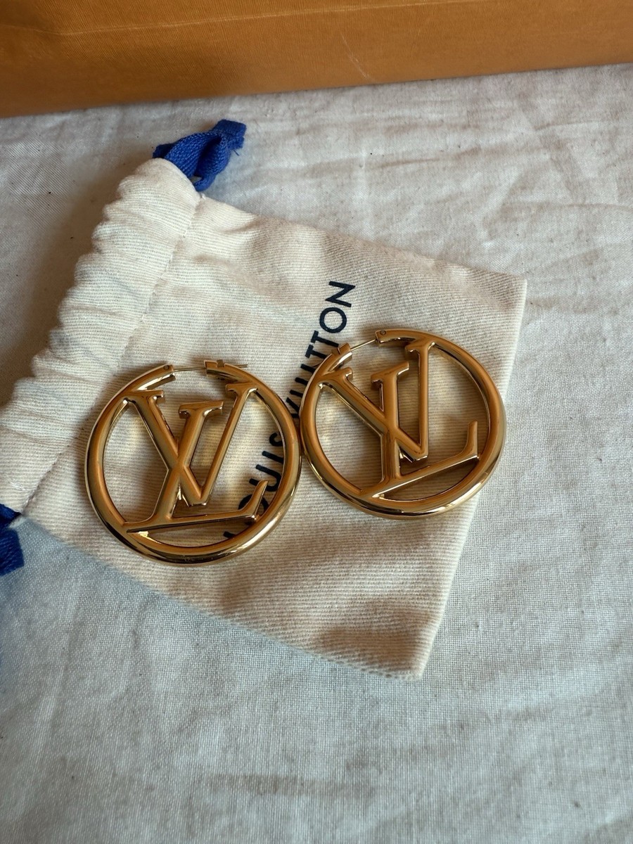 Louis Vuitton Hoop Louise Gold Earrings | eBay display picture 1