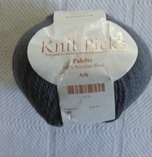KNIT PICKS Palette One Skein Peruvian Wool Fingering Yarn Ash 50g 231yd NWOT