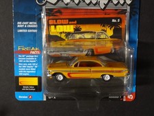JOHNNY LIGHTNING - STREET FREAK SCRAPIN - YELLOW - 1961 CHEVY IMPALA SS 409