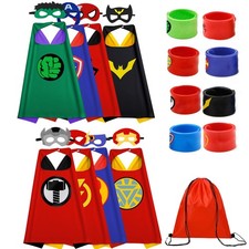 Kids Capes Set and Wristbands Boys Girls Costumes for Halloween Christmas Cos...