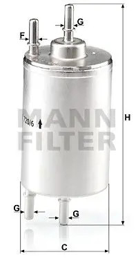 Mann-Filter Filtro Carburante Wk 720/6 - Immagine 2