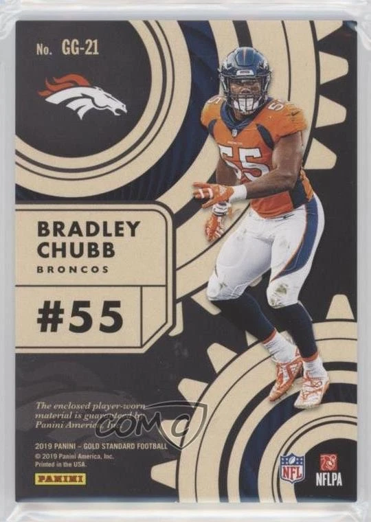 2019 Panini Gold Standard Gold Gear /199 Bradley Chubb #GG-21 - Image 2 of 2