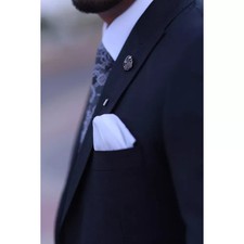 Pack of 4 Handkerchiefs for Men Soft Pure Cotton Hanky Pocket Square White 