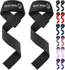 TECEUM Neoprene Padded Weightlifting Straps for Gym Training