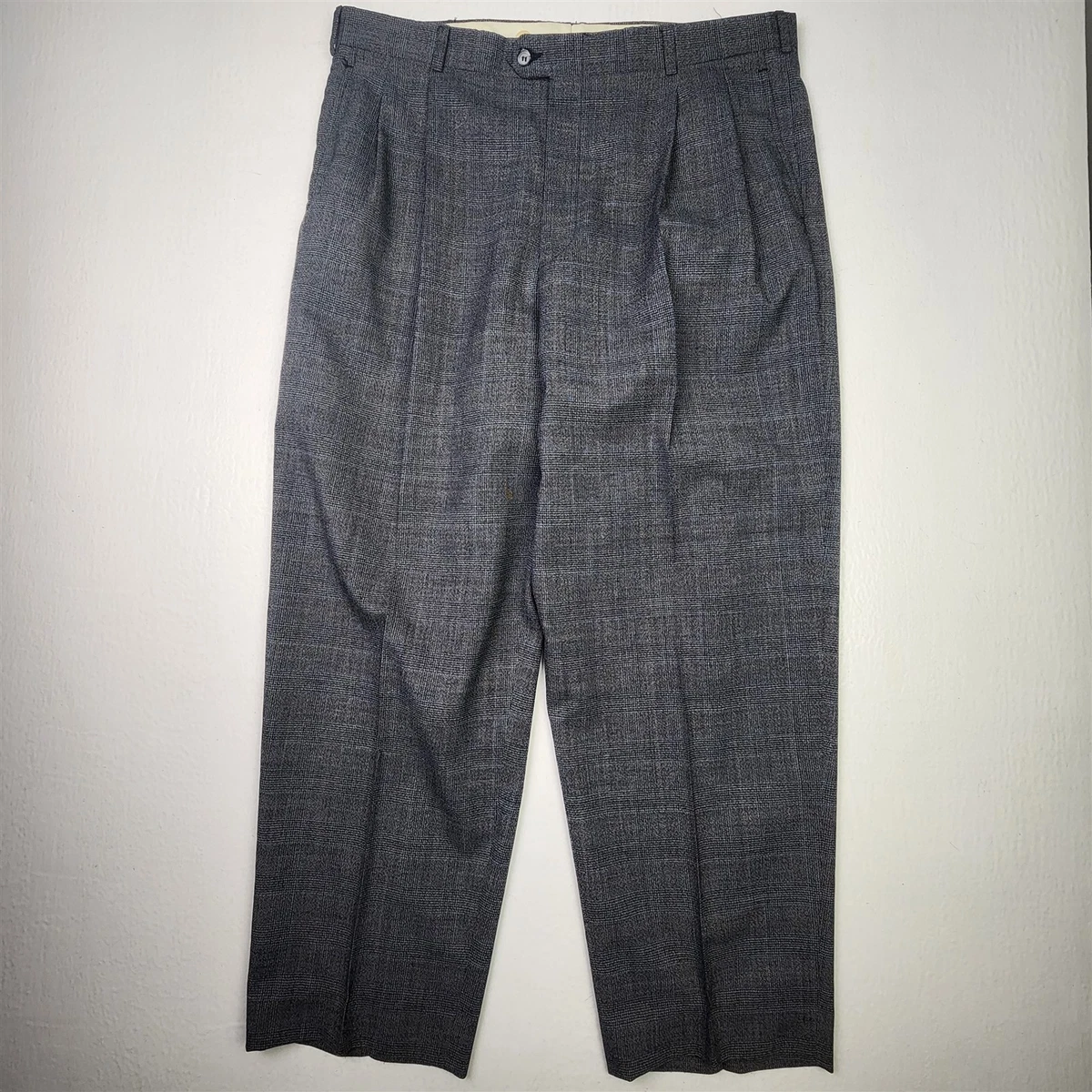 male high waisted pleated dress pants plaid gray Nuggles® Girls Swim Dresses main image 1