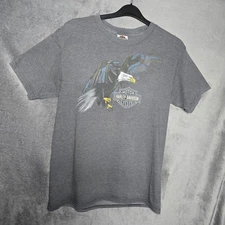 Harley Davidson Shirt Mens Medium Grey Southampton England 2018 Bike Spitfire