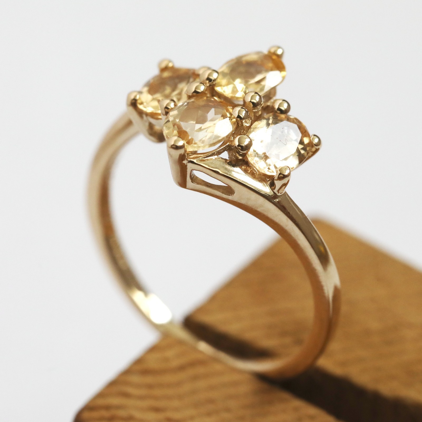 Citrine Cluster Ring