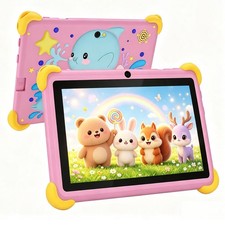 Kids Tablet 8GB 64GB for Aged 2-12 Years Old Gift Android 13 IPS Pink Color Gift
