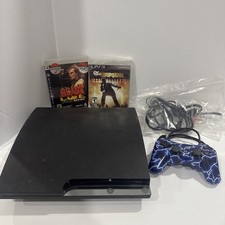 Sony PlayStation 3 Slim 160GB CECH-2501A Console System Bundle PS3 -TESTED WORKS