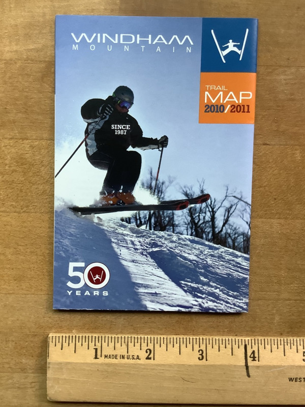 2010/11 Windham Mountain New York 50th Anniversary Trail Map ⛷🏂