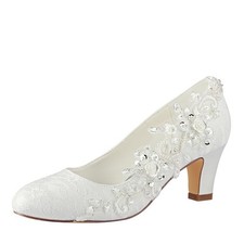 Dress First Wedding Shoes for Bride Heels Bridal Satin High...