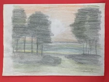 Vincent van Gogh Drawing on paper (Handmade) signed and stamped