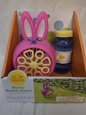 Sun Squad Bunny Bubble Maker Includes Bubbles Battery Operated