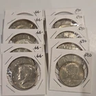 [Lot of 10] 1966, 1969 Kennedy Half Dollar Silver Coins 40% Silver 50C