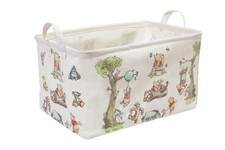 Rectangle Cute Bear Nursery Storage Basket With A Waterproof PE Coating, Fold...