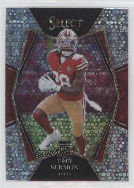 2021 Panini Select Premier Level Disco Prizm Trey Sermon #168 Rookie RC 0z3f