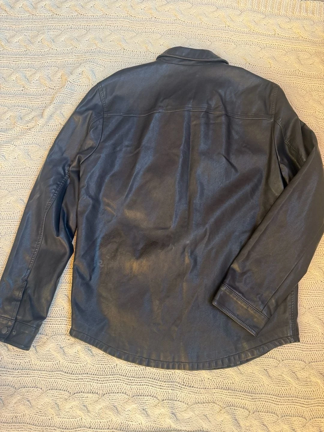 Levi's Faux Leather Trucker Jacket Black Size M - product detail image 6