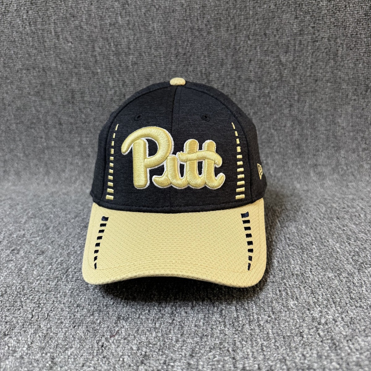 New Era Pitt Panthers NCAA Navy Gold Strapback Hat Script Logo Cap
