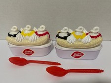 Vintage Dairy Queen DQ Play Food Banana Splits Lot & 2 Spoons