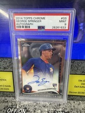 2014 Topps Chrome George Springer RC Rookie On Card Autograph #GS PSA 9 MINT