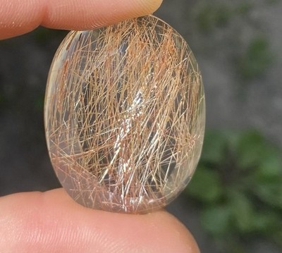 Rutilated Copper Quartz Rutile Cab Gemstone