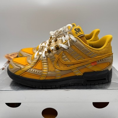 Nike Air Rubber Dunk Off-White University Gold Mens Size 10 SEE DESCRIPTION