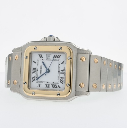 Cartier Santos Carree Galbee Automatic 18K Yellow Gold & Stainless Steel 2961