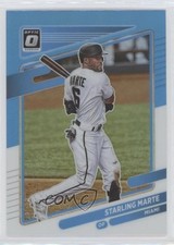 2021 Panini Donruss Optic Carolina Blue & White Prizm Starling Marte #163 0fp5