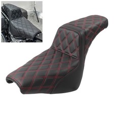 Driver Passenger Two Up Seat For Harley Softail DELUXE FLDE 2018-20 Red Line