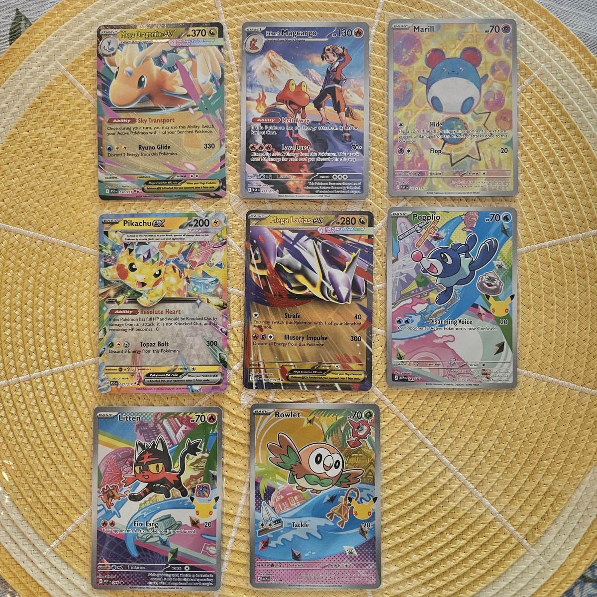 Pokemon TCG Lot Of 14 Raw Cards . Sleeved . Pulled And Sleeved . As Is .  See Pic