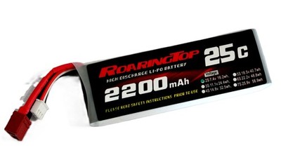 RoaringTop LiPo Battery Pack 25C 2200mAh 2S 7.4V with Deans Plug