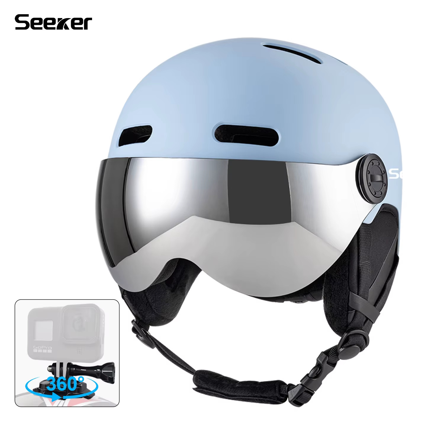 Casco de esquí ligero, resistente a los impactos, invierno para hombre y mujer