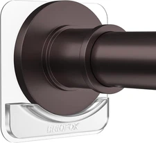 BRIOFOX Extra-Large Adhesive Shower Curtain Rod Holder | No Drilling | Invisible