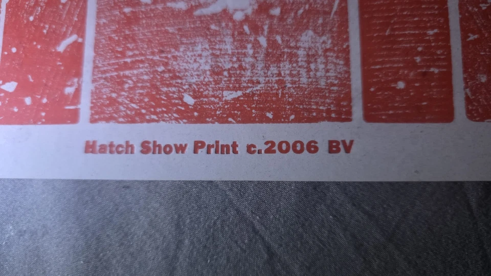 Hand printed Richard Hawley Poster 2006 - Sheffield City Hall. Signed. - Image 3 of 3