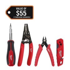 Milwaukee Electricians Hand Tool Kit (4-Piece...