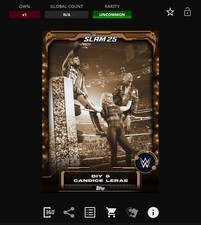 VIDEOGAME Topps WWE Slam 25 - PRIZE WHEEL Holiday Monochrome DIY & CANDICE LeRAE