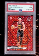 2024-25 MOSAIC ZACCHARIE RISACHER #213 RED RC PSA 9 - HAWKS